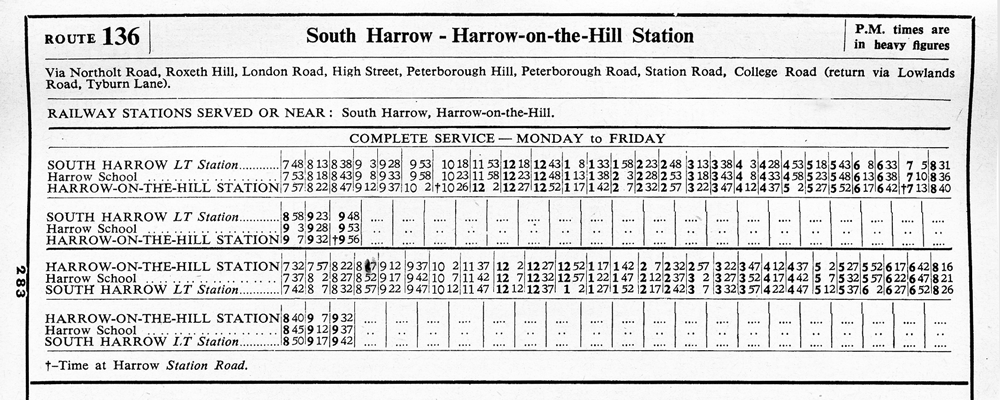 Jan 1967 timetable