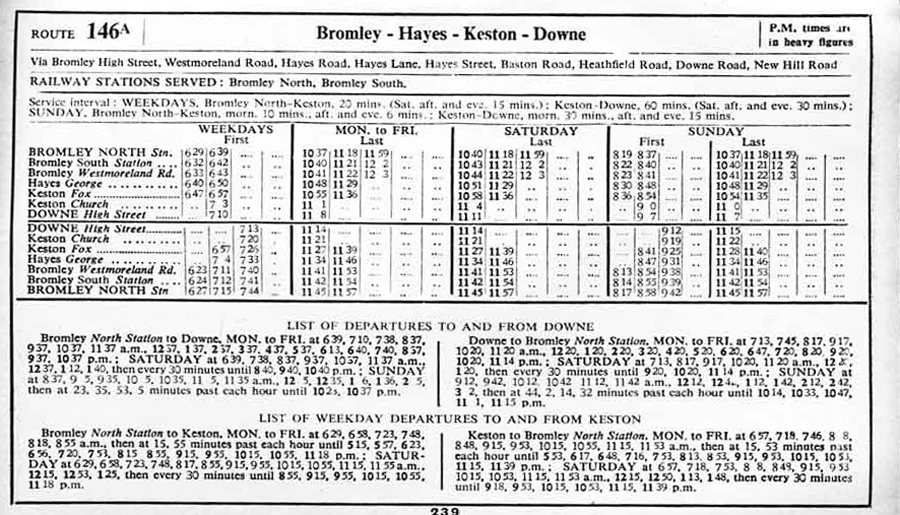 May 1951 first and last buses