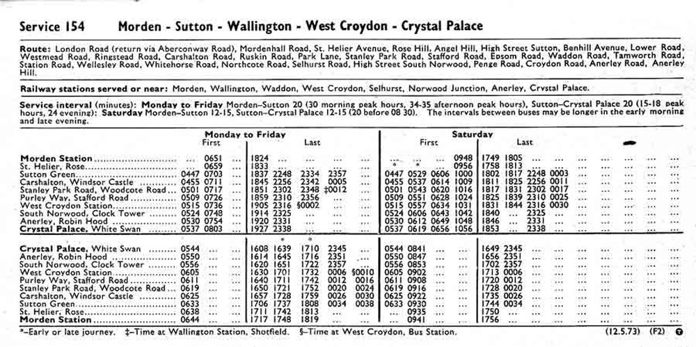 May 1973 first and last times