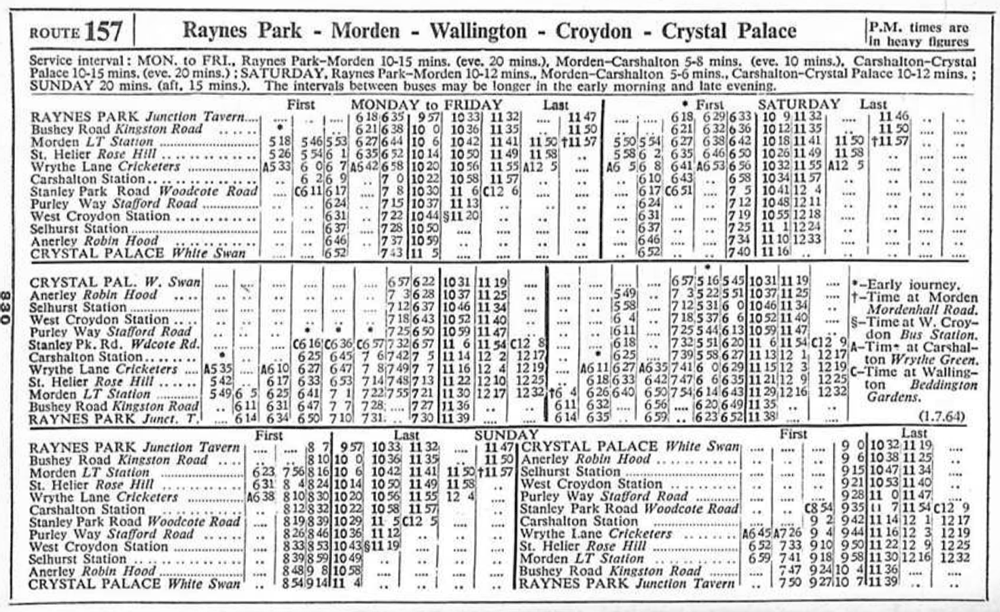 July 1964 first and last times