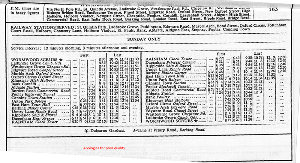 March 1940 first and last times