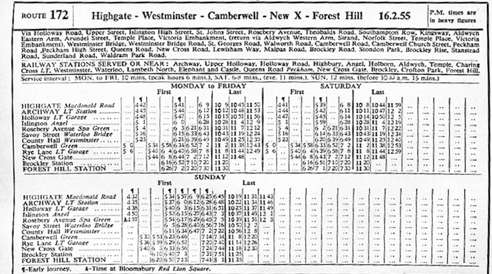 February 1955 first and last times