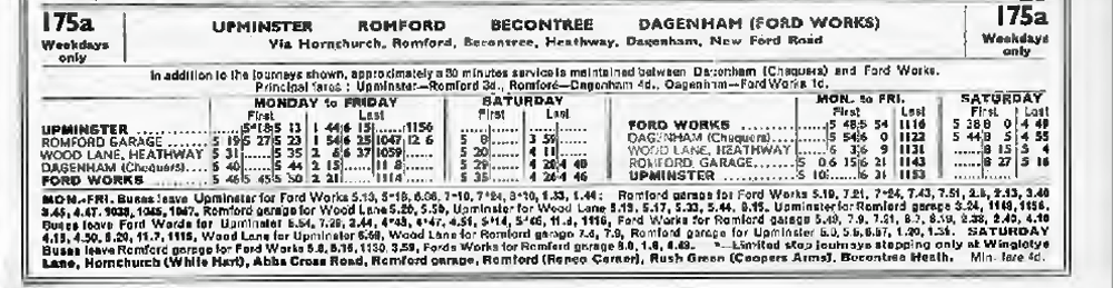 October 1934 first and last times