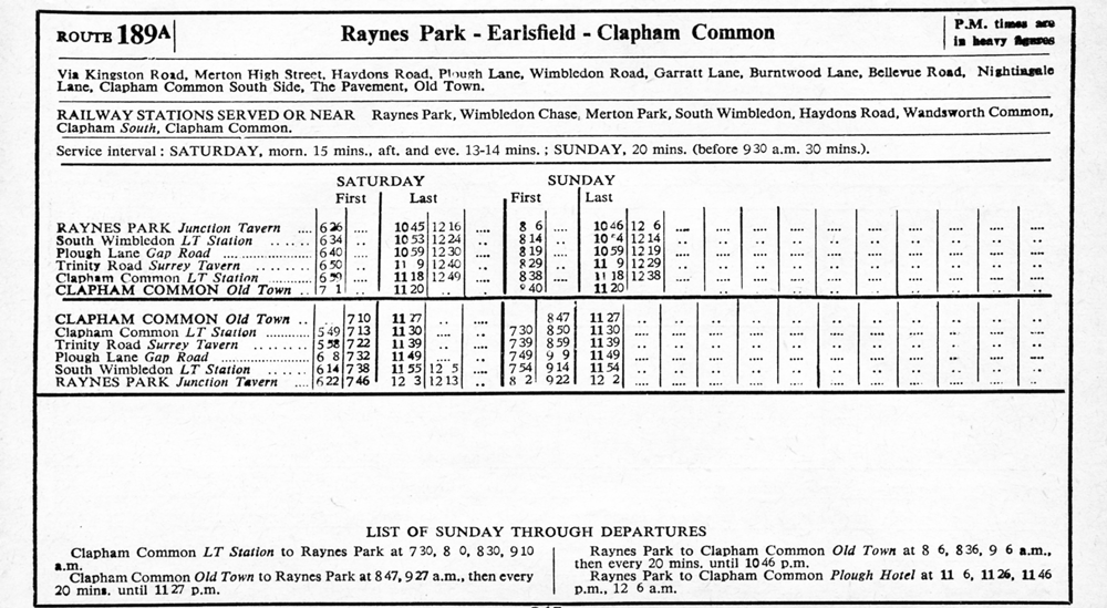 1955 first and last buses