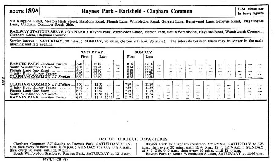 May 1958 first and last times