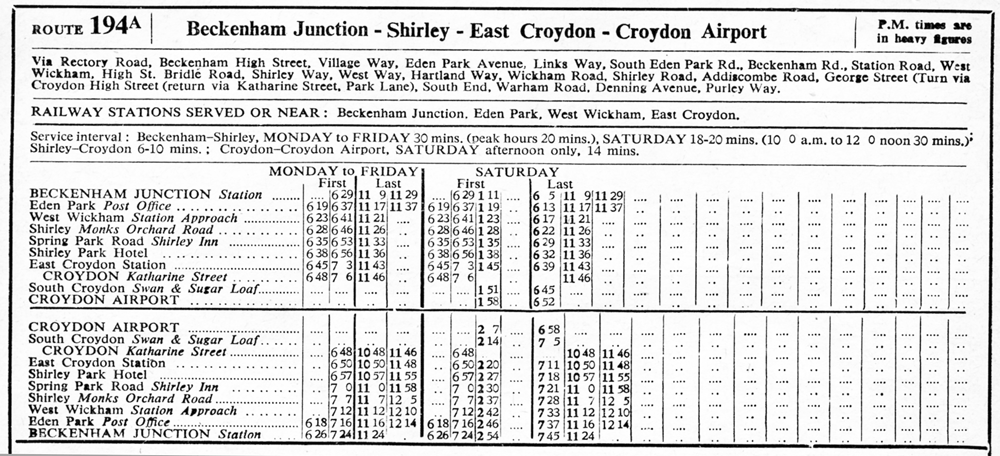 May 1955 first and last buses