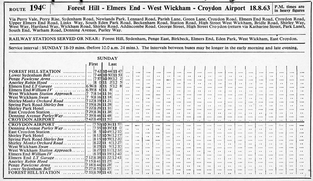 August 1963 first and last times