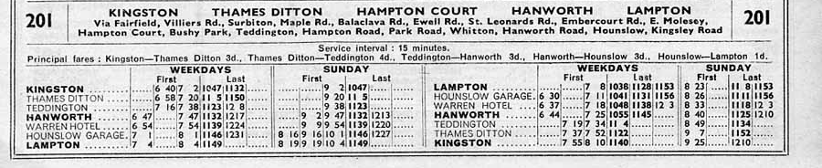 October 1934 first and last times