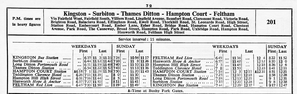 December 1937 first and last times