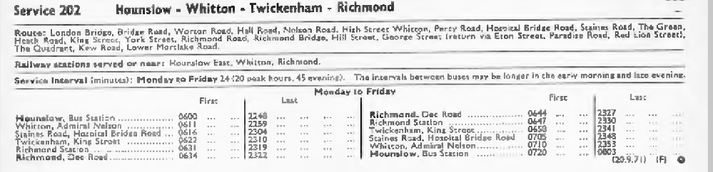 September 1971  first and last times