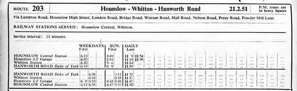 Feb 1951 first and last times