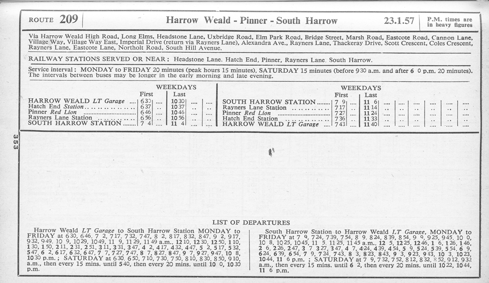 January 1957 first and last times