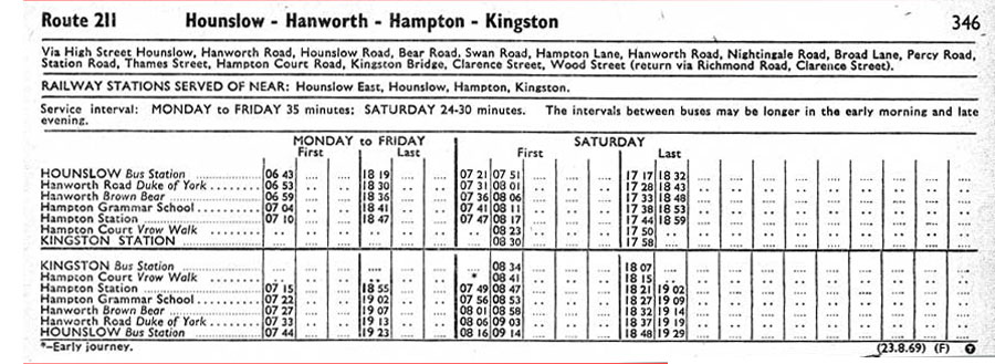 1969 first and last times