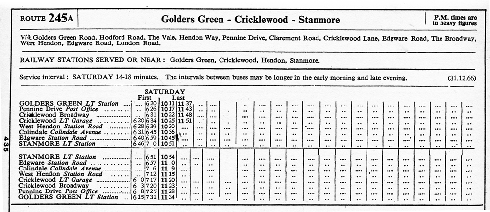 January 1967 first and last times