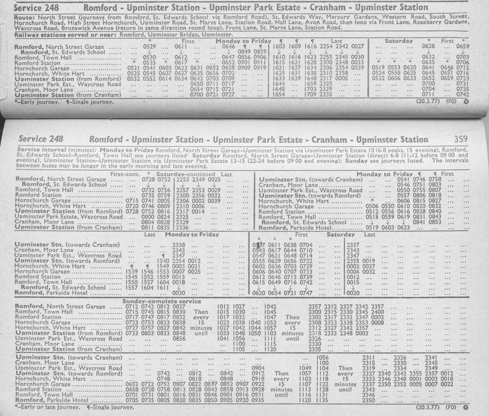 March 1977 first and last times