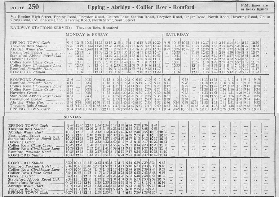 1946 full timetables