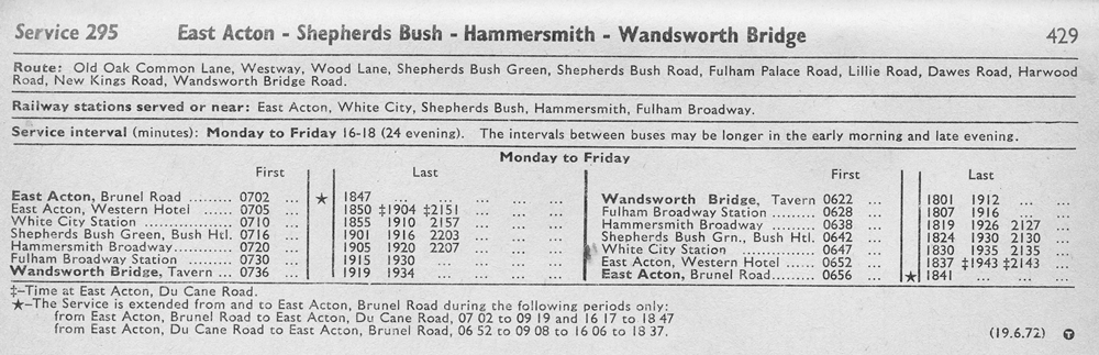 June 1972 first and last times