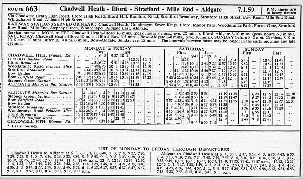 January 1959 first and last times
