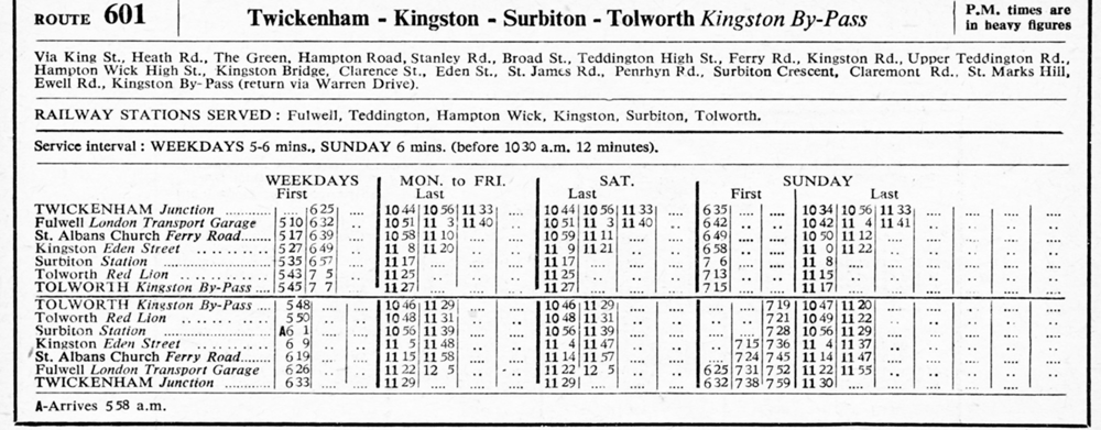 August 1953 times